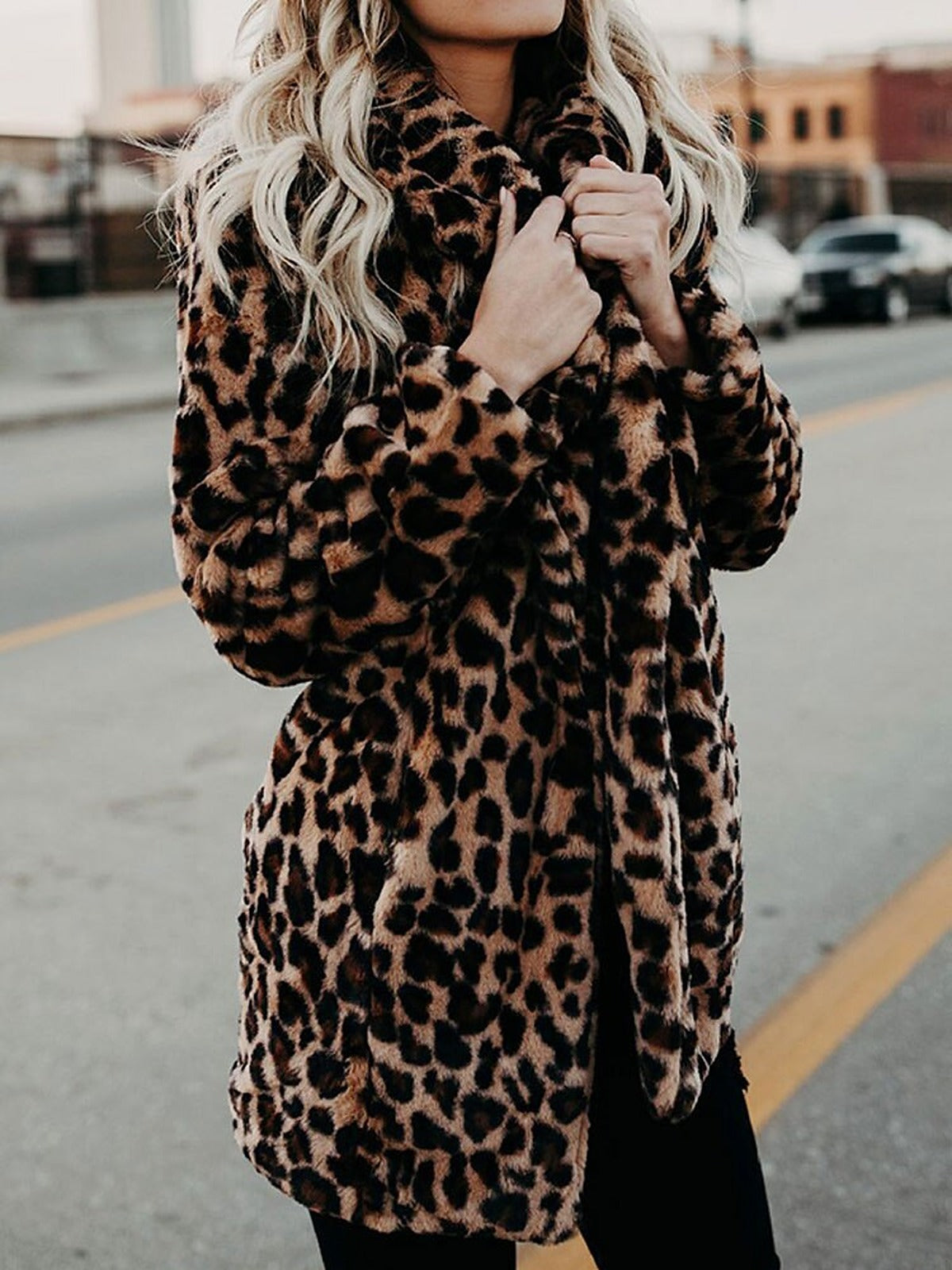 Miss | Winterjas Dames Imitatiebont Luipaardprint - Polyester