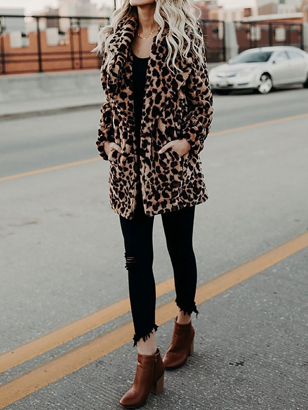 Miss | Winterjas Dames Imitatiebont Luipaardprint - Polyester