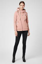 Jas Dames Capuchon Asymmetrische Rits – Casual | Miss Madera - Miss Madera MIS-UM3EU2-S