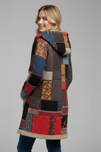 Jas Dames Capuchon Patchwork Rits – Herfst Winter | Miss Madera - Miss Madera MIS-TGMRVJ