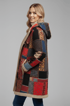 Jas Dames Capuchon Patchwork Rits – Herfst Winter | Miss Madera - Miss Madera MIS-TGMRVJ