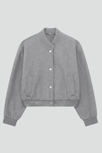 Jas Dames Cropped Drukknoop Geribbeld – Casual | Miss Madera - Miss Madera MIS-QHVW28