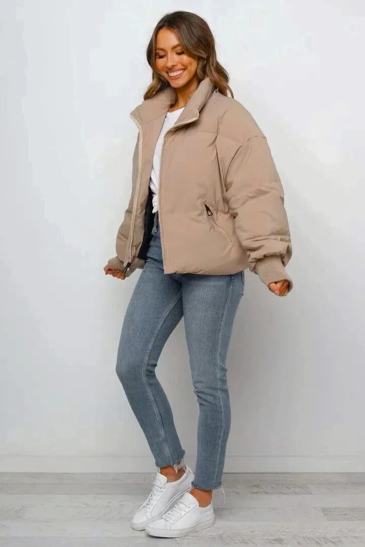 Jas Dames Cropped Gewatteerd Polyester – Herfst Winter | Miss Madera - Miss Madera MIS-SI8NTI