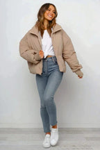 Jas Dames Cropped Gewatteerd Polyester – Herfst Winter | Miss Madera - Miss Madera MIS-SI8NTI