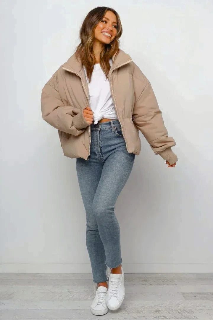 Jas Dames Cropped Gewatteerd Polyester – Herfst Winter | Miss Madera - Miss Madera MIS-SI8NTI