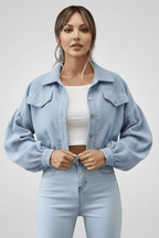 Jas Dames Cropped Rits Aansluitend – Casual | Miss Madera - Miss Madera MIS-IZYKAW
