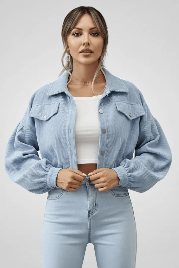 Jas Dames Cropped Rits Aansluitend – Casual | Miss Madera - Miss Madera MIS-IZYKAW