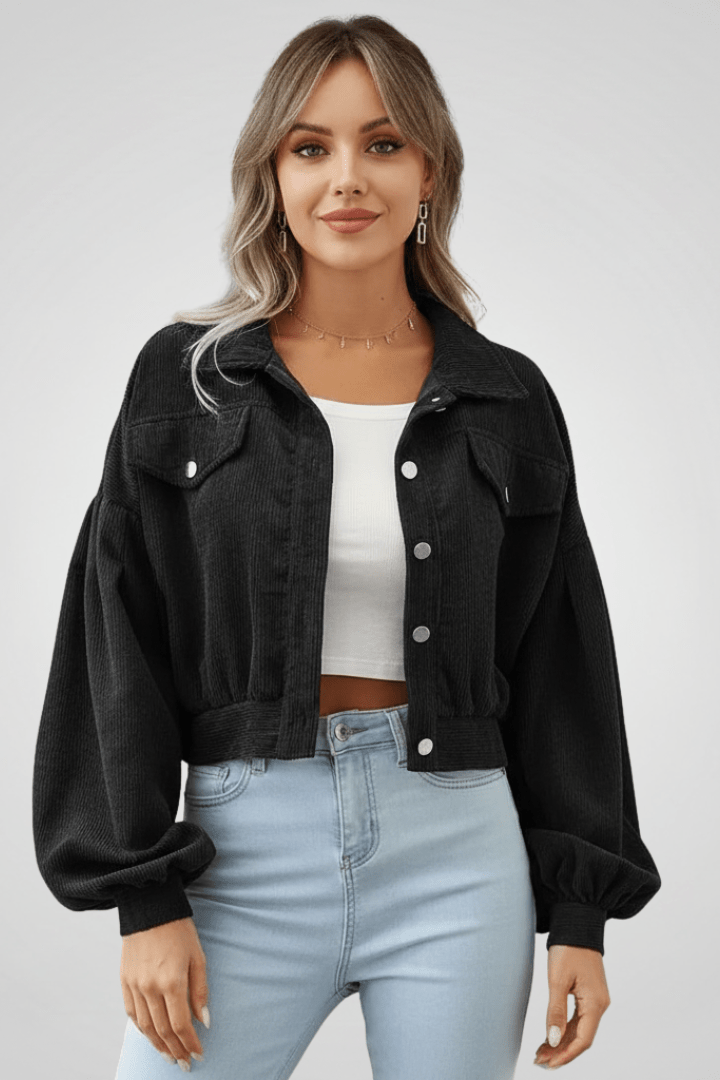 Jas Dames Cropped Rits Aansluitend – Casual | Miss Madera - Miss Madera MIS-706OUY