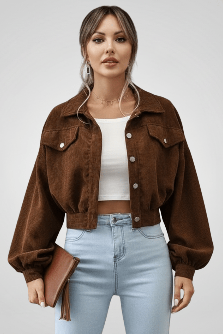 Jas Dames Cropped Rits Aansluitend – Casual | Miss Madera - Miss Madera MIS-1DD977