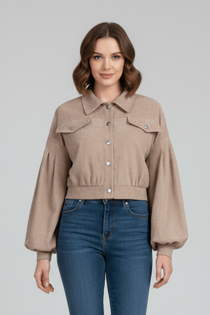 Jas Dames Cropped Rits Aansluitend – Casual | Miss Madera - Miss Madera MIS-RVM3RH
