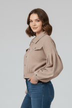 Jas Dames Cropped Rits Aansluitend – Casual | Miss Madera - Miss Madera MIS-RVM3RH