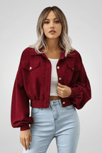 Jas Dames Cropped Rits Aansluitend – Casual | Miss Madera - Miss Madera MIS-F856SC