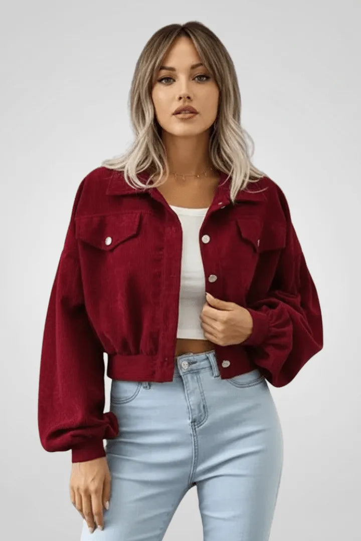 Jas Dames Cropped Rits Aansluitend – Casual | Miss Madera - Miss Madera MIS-F856SC