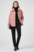 Jas Dames Fleece Knoopsluiting Relaxed Fit – Kantoor | Miss Madera - Miss Madera MIS-AAOK2F