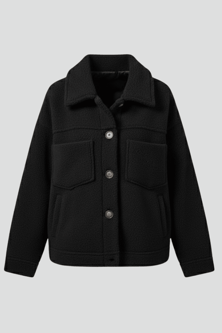 Jas Dames Fleece Knoopsluiting Relaxed Fit – Kantoor | Miss Madera - Miss Madera MIS-0XG472