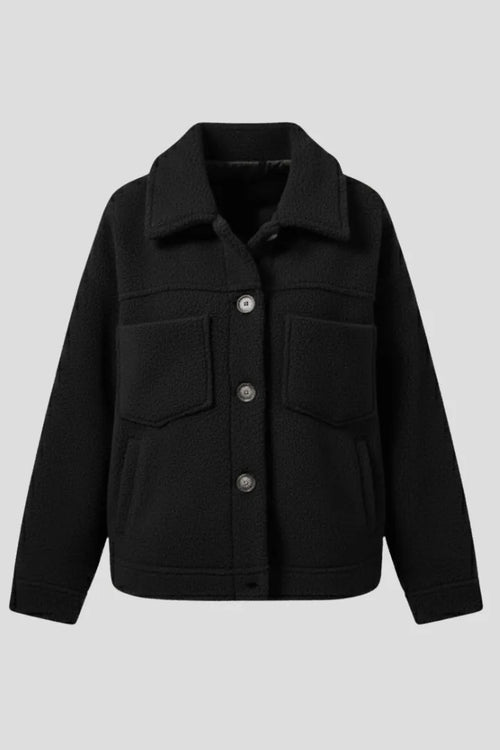 Jas Dames Fleece Knoopsluiting Relaxed Fit – Kantoor | Miss Madera - Miss Madera MIS-0XG472