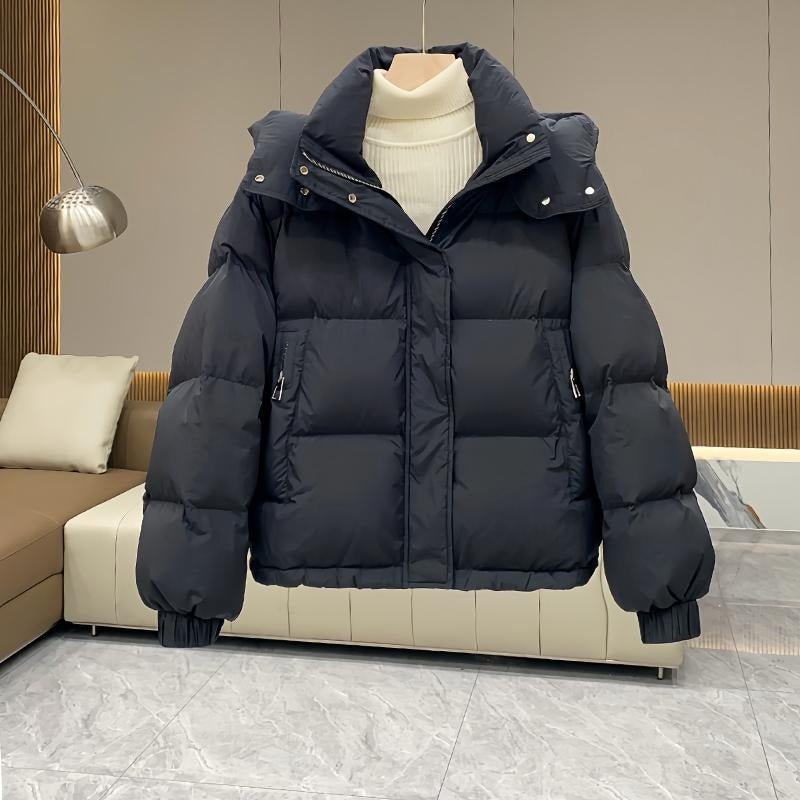 Jas Dames Gewatteerd Hoge Hals Capuchon – Winter | Miss Madera - Miss Madera MIS-XXP81S