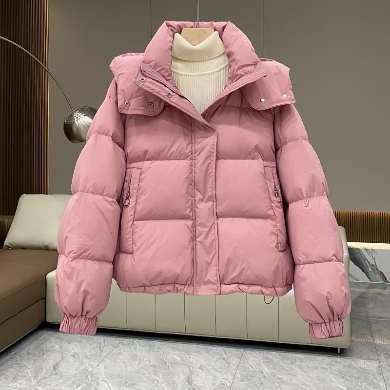 Jas Dames Gewatteerd Hoge Hals Capuchon – Winter | Miss Madera - Miss Madera MIS-358L4V