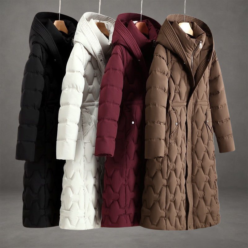 Jas Dames Longline Gewatteerd Capuchon – Winter | Miss Madera - Miss Madera MIS-ZGYGFS