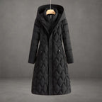 Jas Dames Longline Gewatteerd Capuchon – Winter | Miss Madera - Miss Madera MIS-ZGYGFS