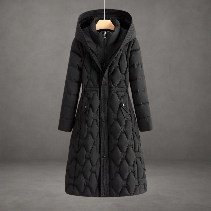 Jas Dames Longline Gewatteerd Capuchon – Winter | Miss Madera - Miss Madera MIS-ZGYGFS