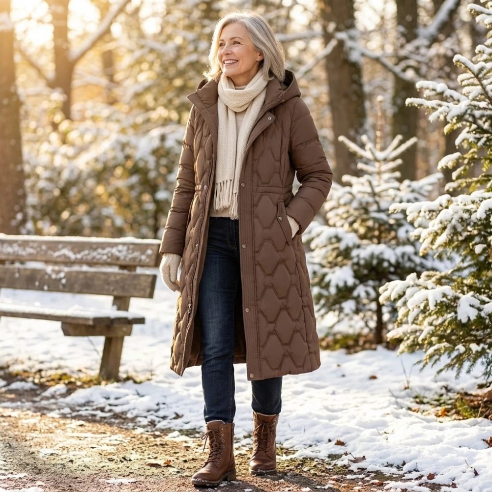 Jas Dames Longline Gewatteerd Capuchon – Winter | Miss Madera - Miss Madera MIS-A6GF2W