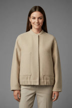 Jas Dames Oversized Geribbelde Kraag Rits – Dagelijks | Miss Madera - Miss Madera MIS-96C1OL