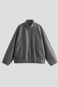 Jas Dames Oversized Geribbelde Kraag Rits – Dagelijks | Miss Madera - Miss Madera MIS-96C1OL