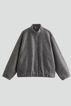Jas Dames Oversized Geribbelde Kraag Rits – Dagelijks | Miss Madera - Miss Madera MIS-96C1OL