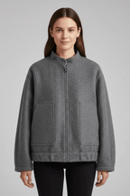 Jas Dames Oversized Geribbelde Kraag Rits – Dagelijks | Miss Madera - Miss Madera MIS-5V1X5O