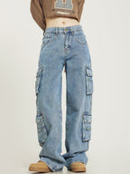 Jeans Dames Baggy Cargo Wijde Pijpen Denim – Festival | Miss Madera - Miss Madera MIS-GWNMQR