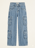 Jeans Dames Baggy Cargo Wijde Pijpen Denim – Festival | Miss Madera - Miss Madera MIS-GWNMQR