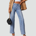 Jeans Dames Hoge Taille Wijde Pijpen Denim – Casual | Miss Madera - Miss Madera MIS-13Q47T-S