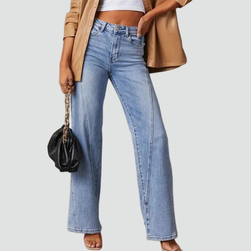 Jeans Dames Hoge Taille Wijde Pijpen Denim – Casual | Miss Madera - Miss Madera MIS-13Q47T-S