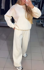 Nachtkleding Dames Lounge Set Comfortabel & Stijlvol - Wit