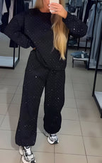 Nachtkleding Dames Lounge Set Comfortabel & Stijlvol - Zwart (Bijna uitverkocht)