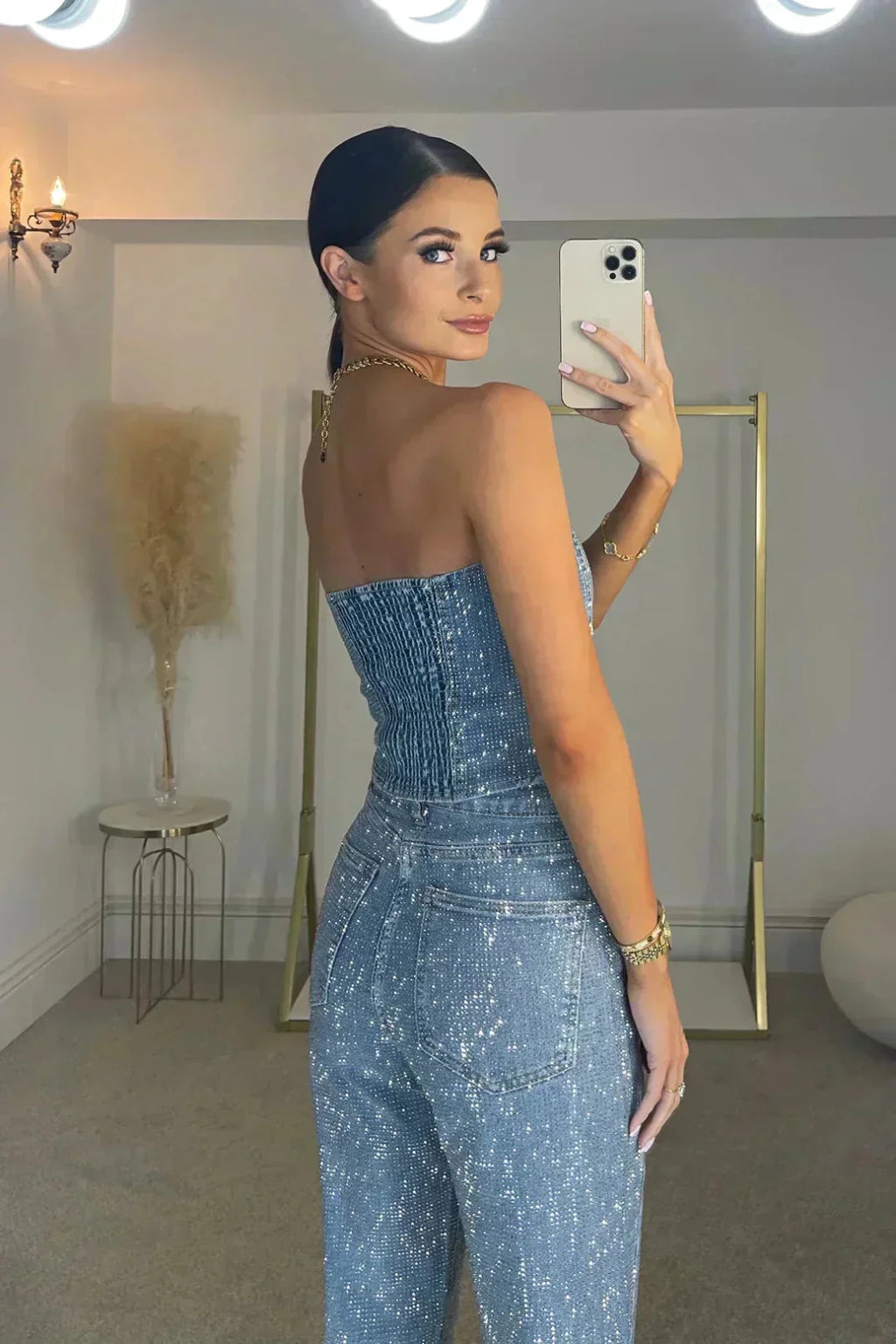 Jumpsuit Dames Strapless Zwart | Casual - Effen - Miss Madera