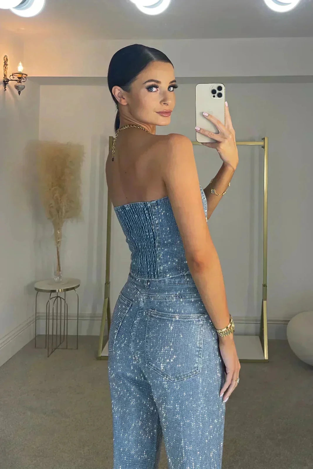 Jumpsuit Dames Strapless Zwart | Casual - Effen - Miss Madera