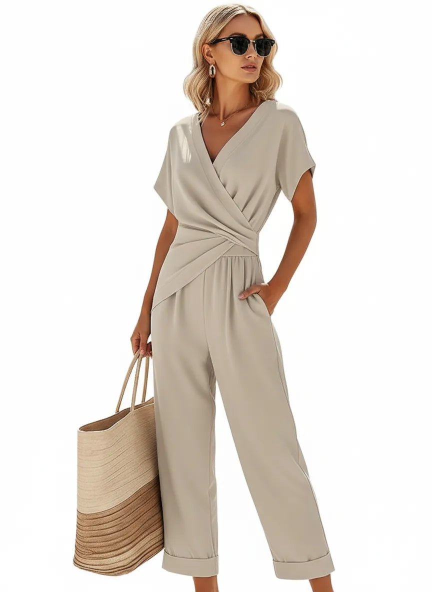 Jumpsuit Dames | Wikkelbodem Taillefocus - Miss Madera