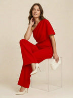 Jumpsuit met asymmetrische halslijn - Miss Madera