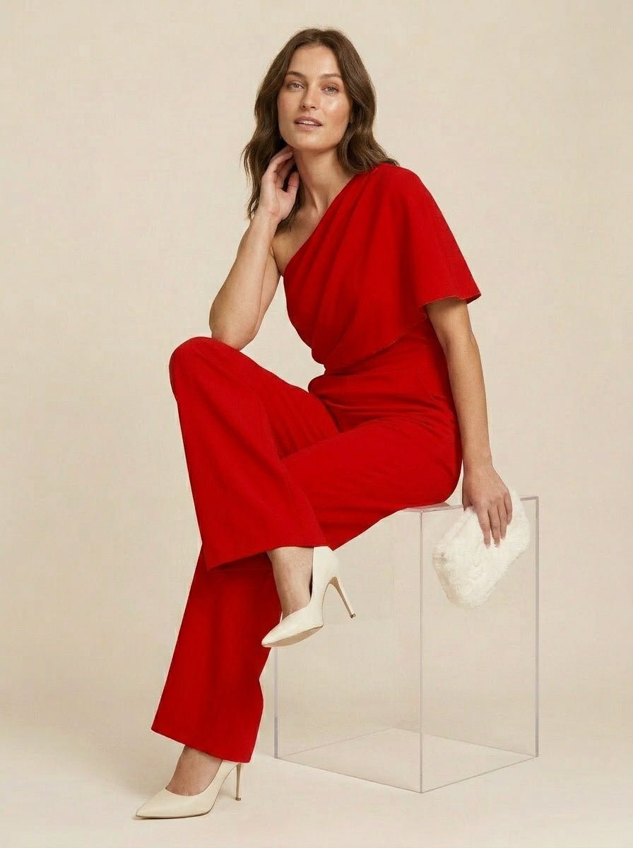 Jumpsuit met asymmetrische halslijn - Miss Madera