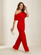 Jumpsuit met asymmetrische halslijn - Miss Madera