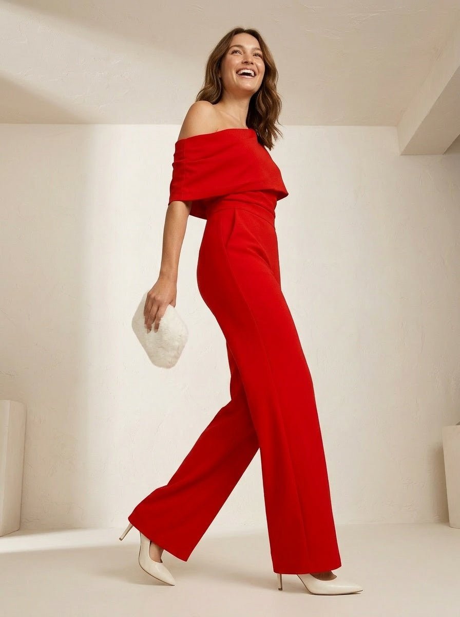 Jumpsuit met asymmetrische halslijn - Miss Madera