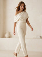 Jumpsuit One Shoulder Halslijn - Miss Madera