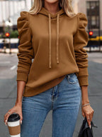Jurk Dames Capuchon Pofmouwen Heuplang – Smart Casual | Miss Madera - Miss Madera MIS-ONX51H