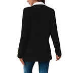 Jurk Dames Getailleerd Contrastkraag Knopen – Kantoor | Miss Madera - Miss Madera MIS-HE4S65