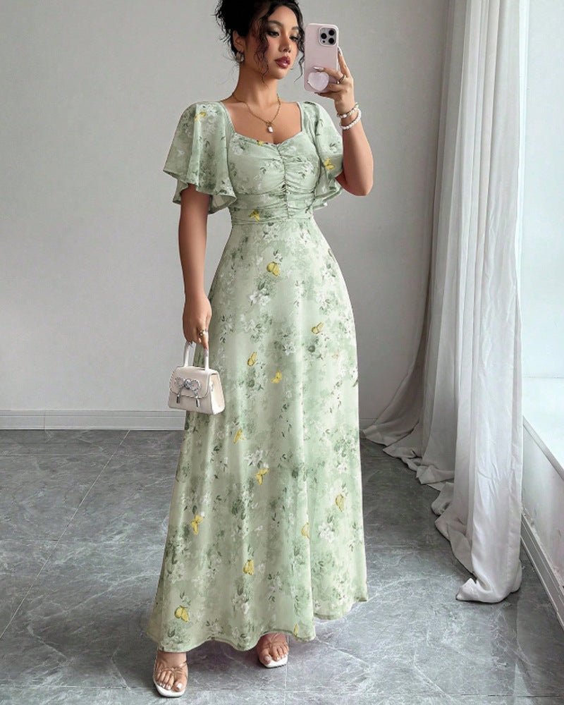 Jurk Dames Maxi Bloemenprint A-lijn Polyester – Bruiloft | Miss Madera - Miss Madera MIS-4JEHL2