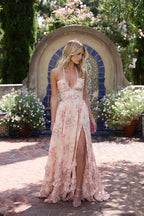 Jurk Dames Maxi Halternek Bloemenprint – Bruiloft | Miss Madera - Miss Madera MIS-VKCOHQ