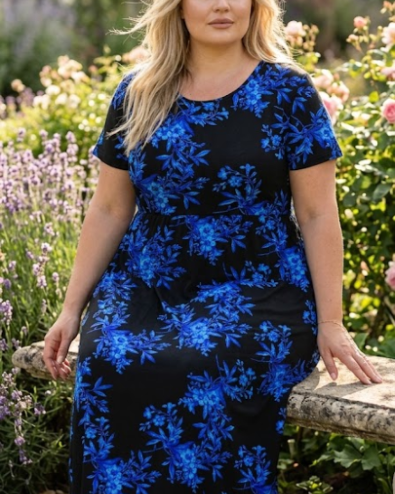 Jurk Dames Maxi Korte Mouw Viscose – Zomer | Miss Madera - Miss Madera MIS-UXRAHH