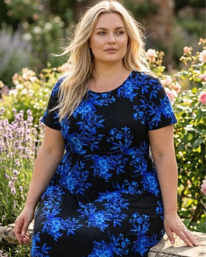 Jurk Dames Maxi Korte Mouw Viscose – Zomer | Miss Madera - Miss Madera MIS-UXRAHH